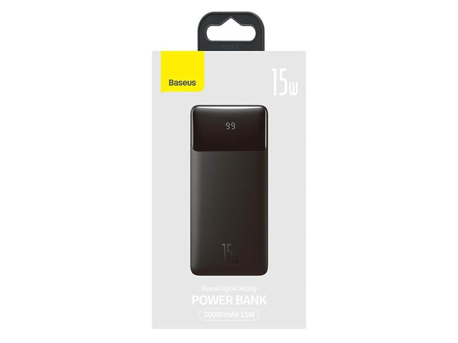 Baseus Bipow 20000mAh 15W - Black Powerbank (Akku) - schwarz - 20000 mAh Baseus Bipow 20000mAh 15W - Black Powerbank (Akku) - schwarz - 20000 mAh